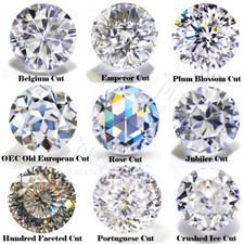 Rose OEC Emperor Portuguese Schnitt Rund Moissanit VVS1 D Farbe Lose Edelstein