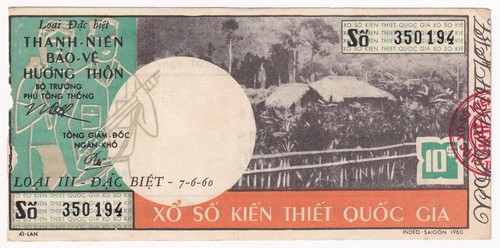 Vietnam lottoschein 1960 - vietnam,