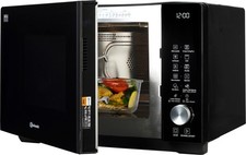 BAUKNECHT Mikrowelle MF 258 B Grill Heißluft 25 l ohne Drehteller schwarz B-WARE