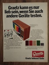 ORIG REKLAME WERBUNG 1971  GRAETZ  Farb- Fernseher