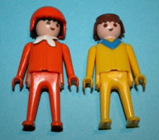 Playmobil Ersatzteile 2 Figuren 3524 Rallye PKW Fahrer Mann orange Mann gelb