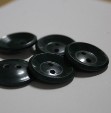 5 Dunkelgrüne Knöpfe - 20 mm