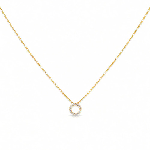 Halskette 585 gold zirkonia - 585,