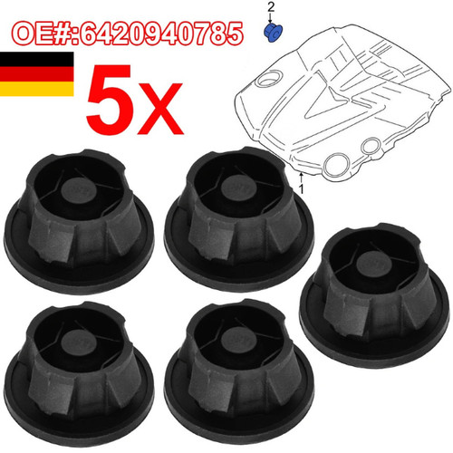 Gummilager motorabdeckung - 5x,
