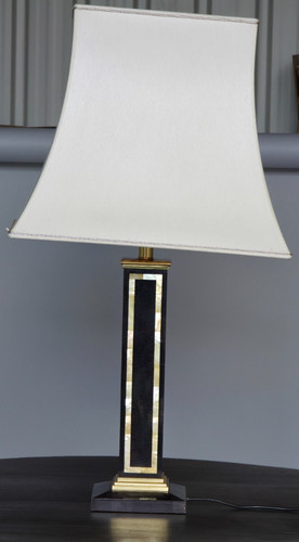 Große tischlampe mit - große, perlmutt