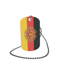 Dog Tag Flagge Fahne DDR NVA Truppenfahne Erkennungsmarke Alu 30 x 50 mm