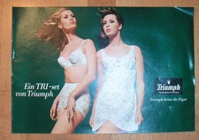 Ein TRI-Set von TRIUMPH krönt die Figur - alte Farbwerbung Beilage 4-seitig 1965