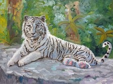 Tiger Ölmalerei 80x60 cm