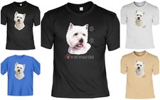  West Highland Terrier Motiv T-Shirt - Hunderassen Zeichnung Westi Hundeshirt