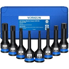 XZN Nuss Satz, Steckschlüssel Set, 8er, 1/2 Zoll, S2 Stahl, Werkzeug