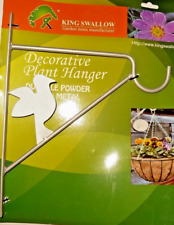 2x Halterung Blumenampelhalter & 2er Set Wandhalterung Metall Vogel Motiv