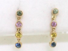 Saphir Ohrhänger 585 Gelbgold