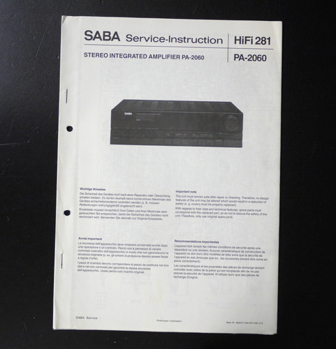 Original saba 2060 - saba, pa-2060