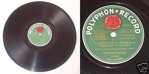 Schellack platte polyphon max - schellack,