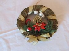 Weihnachten Deko Türkranz Wandkranz, evtl. Gras, Tanne, Weihnachtsstern, Kugeln