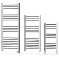 Badezimmer gerade beheizter Handtuchhalter Heizkörper Leiter Thermostat Heizkörperventil UK