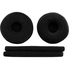 Polsterset Velour für Sennheiser HD-25 schwarz | Neu
