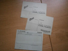 Carl Hurth München, Getriebe EZT, 3 Originale Postkarten, Bestellkarten, um 1938
