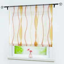 Raffrollo mit Tunnelzug Gardine Modern Raffgardine Fenstergardine Küche Vorhang