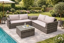 Polyrattan Lounge-Set mit