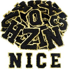 Buchstaben aufnäher chenille - buchstaben,