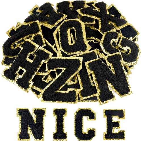 Buchstaben aufnäher chenille - buchstaben,