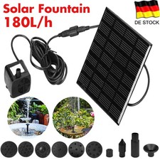 Solar Teichpumpe Solarpanel Bachlaufpumpe Solar Pumpe Gartenbrunnen mit 6 Düsen