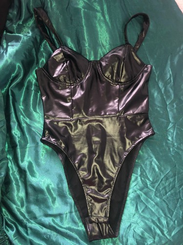 Damen body lederimitat - body,