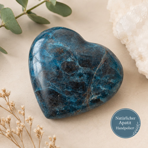 Blauer apatit herz - blauer,