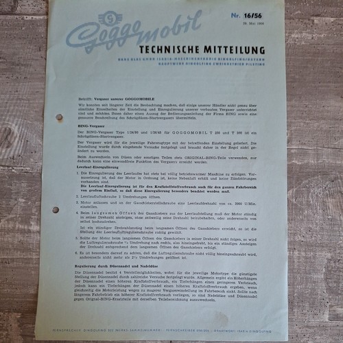 Original technische mitteilung - original,