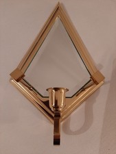 Partylite Infinity Beveled Mirrored Brass Candle Stick Wall Sconces