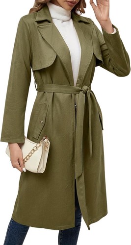Langer damen trench - langer, eleganter