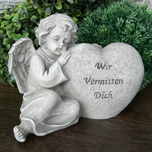 Grabschmuck grabengel mit herz - grabschmuck,