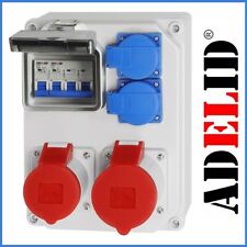 BAUSTROMVERTEILER WANDVERTEILER KOMPLETT 32A 16A 2x230V MIT BALS DOSE MIT LS C