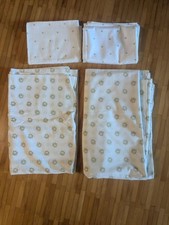 2x Nostagie Vintage Retro Bettwäsche Bettbezug Baumwolle 120x188 gold Set Kissen