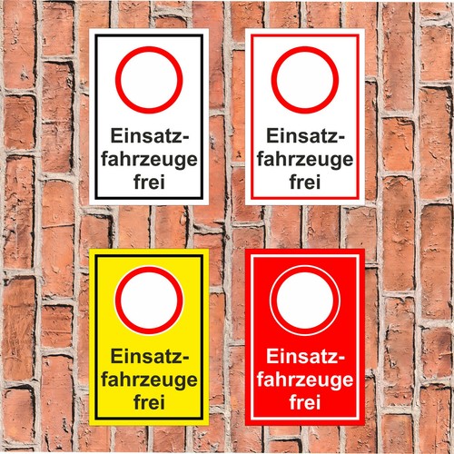 Schild einsatzfahrzeuge frei - schild,