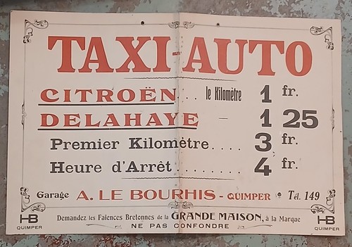 Werbung taxi citroën - taxi, delahaye