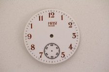 Christ Mechanik Zifferblatt Taschenuhr Emaille Rose Gold weiß Sekunde Ø 3,8cm