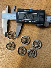 Lokräder, Messingguss, 6 Stück 20,2 mm, 2 St. 11,51 mm, 8 St. 9,78 mm Durchm. 