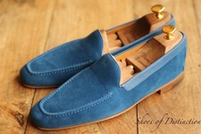 John Lobb Blau Wildleder Leder