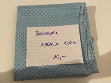 Stoff Zuschnitt Baumwolle Blau