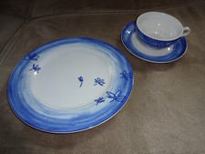 Teegedeck Hibben Tee Gedeck Set Tasse Teller blau Ostfriesland