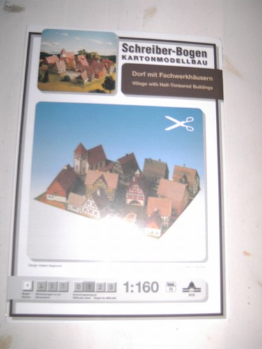Kartonbausatz 160 dorf - 1:160,, mit