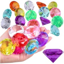 Acryl Edelsteine Kinder, 30 Stück, bunt, 30mm, Deko, Party, Hochzeit