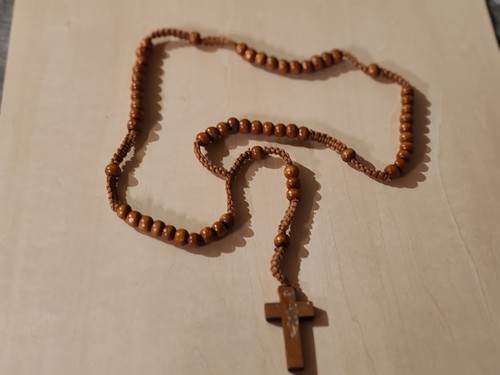 Rosenkranz holzkette mit - rosenkranz,