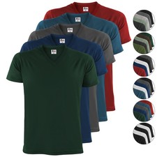 5er Set T-Shirt Herren Basicshirt Männer S - 5XL tshirt V-Ausschnitt Baumwolle