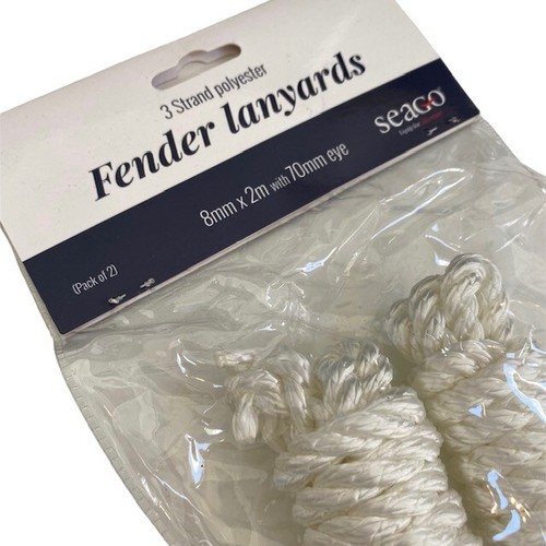 Seago white fender lanyard - fender,
