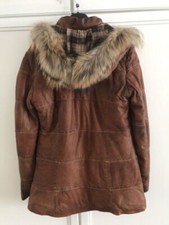 MilestoneLederjacke Damen D42 I 48  Gr L braun  Echt-Pelz  Winterjacke NP 1000 €