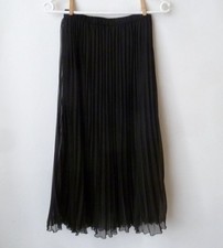 H&M Plisseerock Schwarz