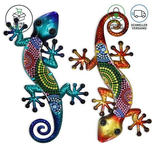 Metall gecko wandkunst - wandkunst, 2
